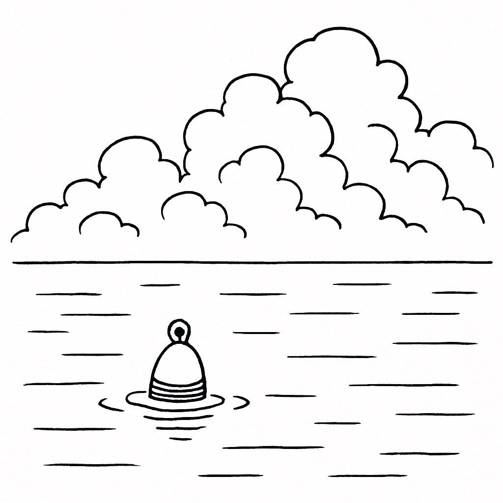 Swimmer in the distance