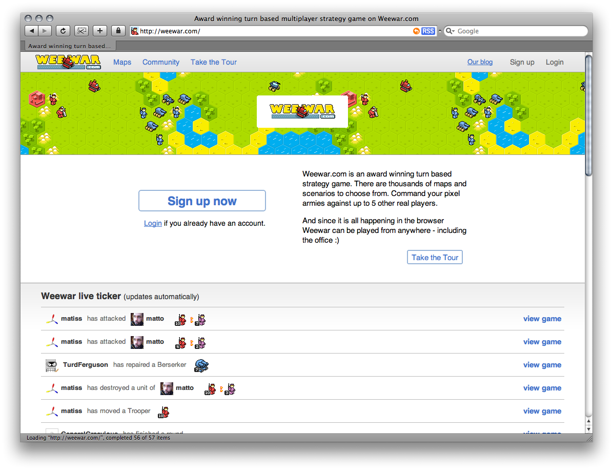 Weewar game screenshot